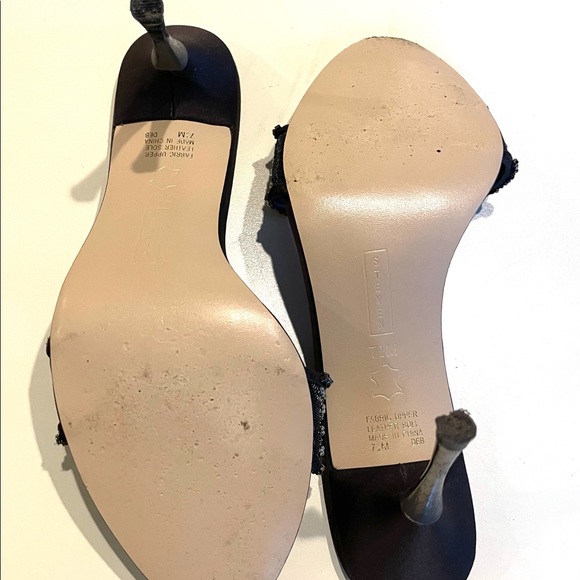 STEVEN by STEVE MADDEN  black rhinestone and net heels - Picture 8 of 13